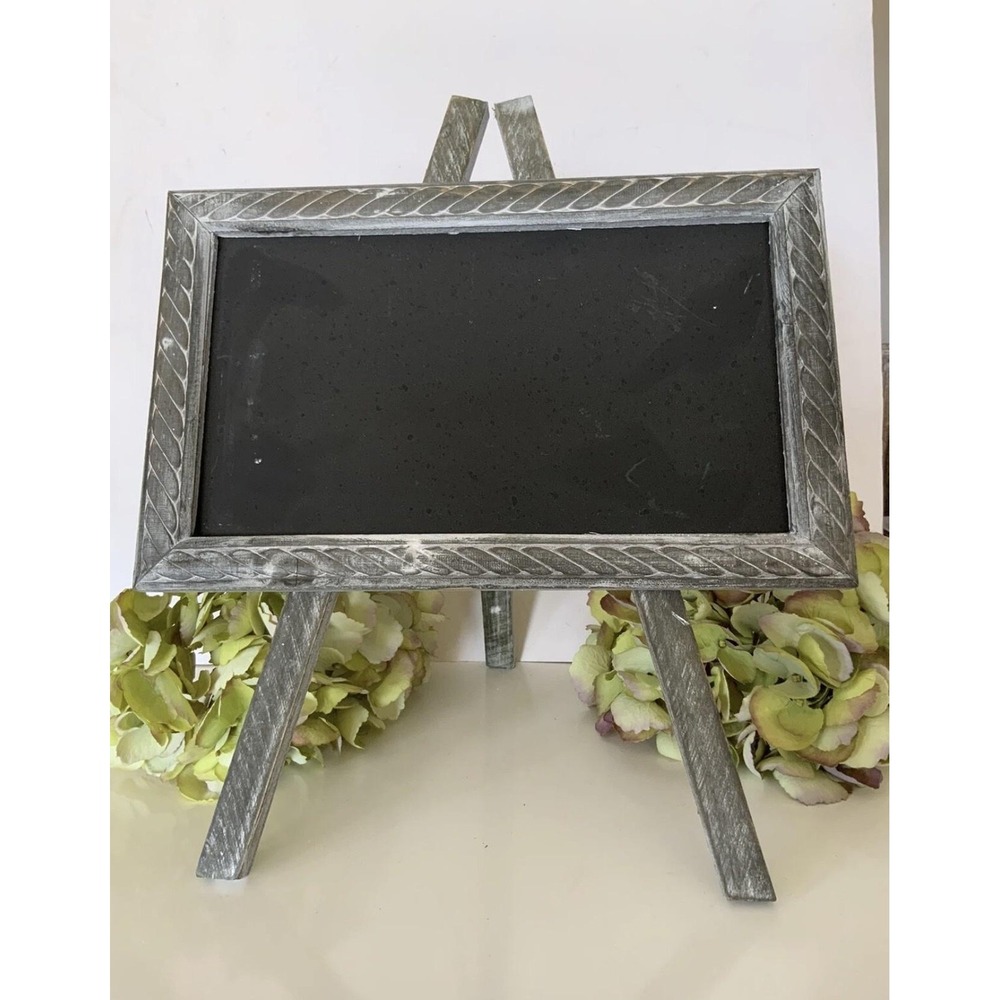 Rustic Wood Tabletop Chalkboard Easel Sign Black Menu Wedding Decor‎ Shabby Chic